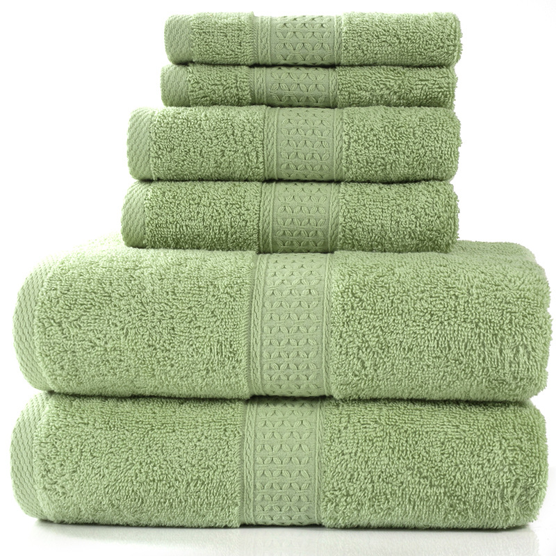 Home Simple Cotton Absorbent Towel Bath Towel 6-Piece Set