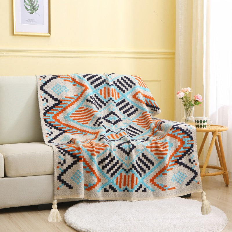 Nordic Style Office Nap Blanket - Knitted Throw Shawl
